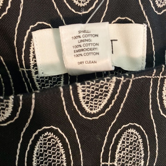 LOFT COTTON Embroidered Design Black Skirt 0 NWT - Picture 8 of 10